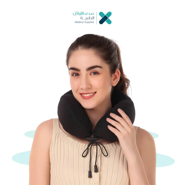 ⁦وسادة سفر طبية حديثة للرقبة  , أسود⁩ - الصورة ⁦3⁩